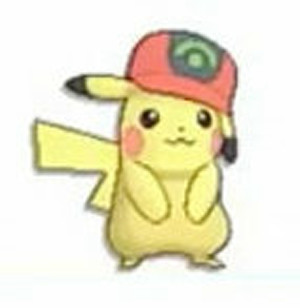 「サトシのピカチュウ」は、3DS「ポケモン サン ムーン」で入手できる、サトシの帽子を被ったピカチュウ