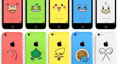 Iphone 5c をポケモンのデザインにする壁紙とステッカーを海外ファン