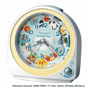 普通に買えるポケモンの時計としては、目覚まし時計が３種類ほどあり、ポケモン ピカチュウ 立体おしゃべり目覚まし時計