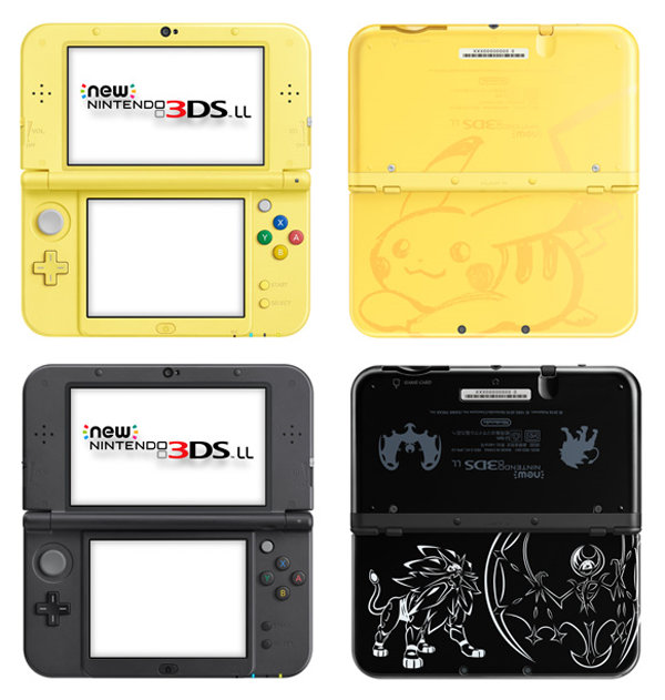 Newニンテンドー3ds Ll ピカチュウ ソルガレオ ルナアーラの本体 予約が開始