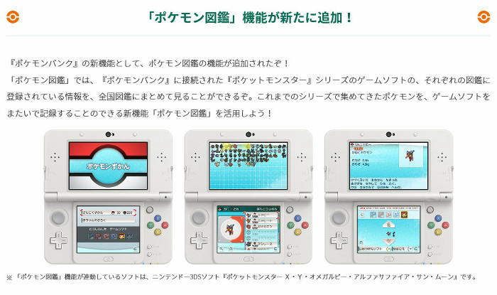 3DS「ポケモン サン ムーン」のソフトに対応するポケモンバンクが、2017年1月下旬に開始されるとありましたが、今日から解禁