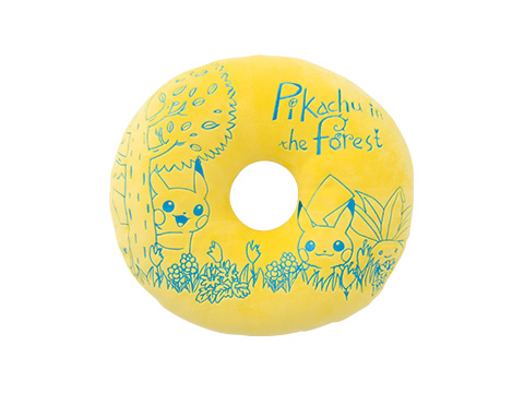 もちもちドーナツ型クッション Pikachu in the forest　3,000円（★）