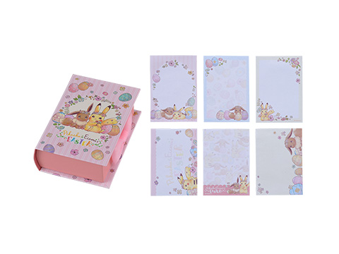 BOOK型ケース入りメモ Pikachu&Eievui's Easter　900円（★）