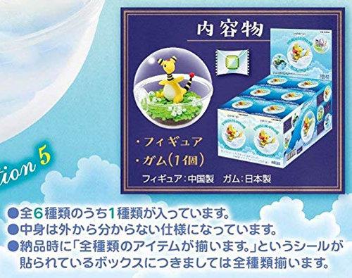 「ポケモン テラリウムコレクション5」は、これまでと同様、食玩として販売されるので、1箱にフィギュア1つとガム1つが入っています
