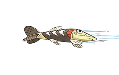 「ウッウ」の吐き出す魚は、「うのミサイル」という攻撃要素になっていて、このときの飛び方が、ダーツの矢のような飛び方