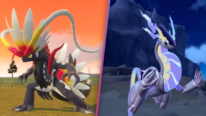 この紙には、「ポケモン スカーレット」で色違いのミライドンが、「ポケモン バイオレット」で色違いのコライドンが入手できるシリアルコードが1つずつ記載