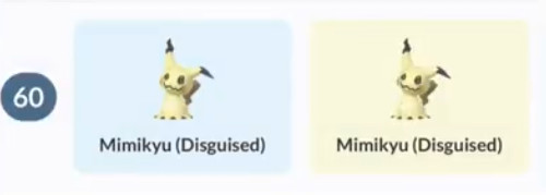 課金ありの「GOパス」（デラックス）にすると、無料分に加えてランク60で追加のミミッキュが入手できます