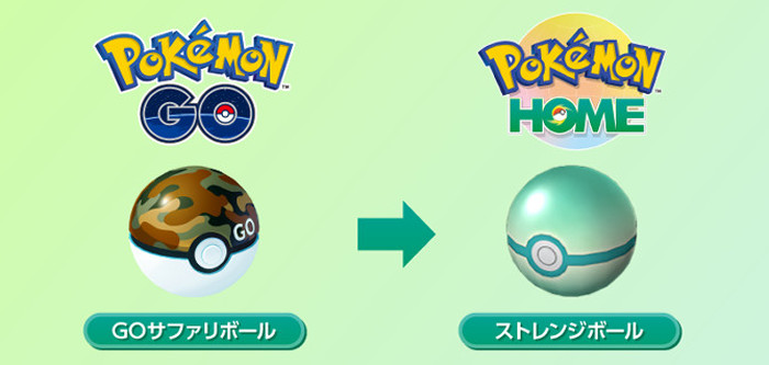 「ポケモンホーム」のバージョン4.1.0以降、「ポケモンGO」の「GOサファリボール」に対応するようになっています