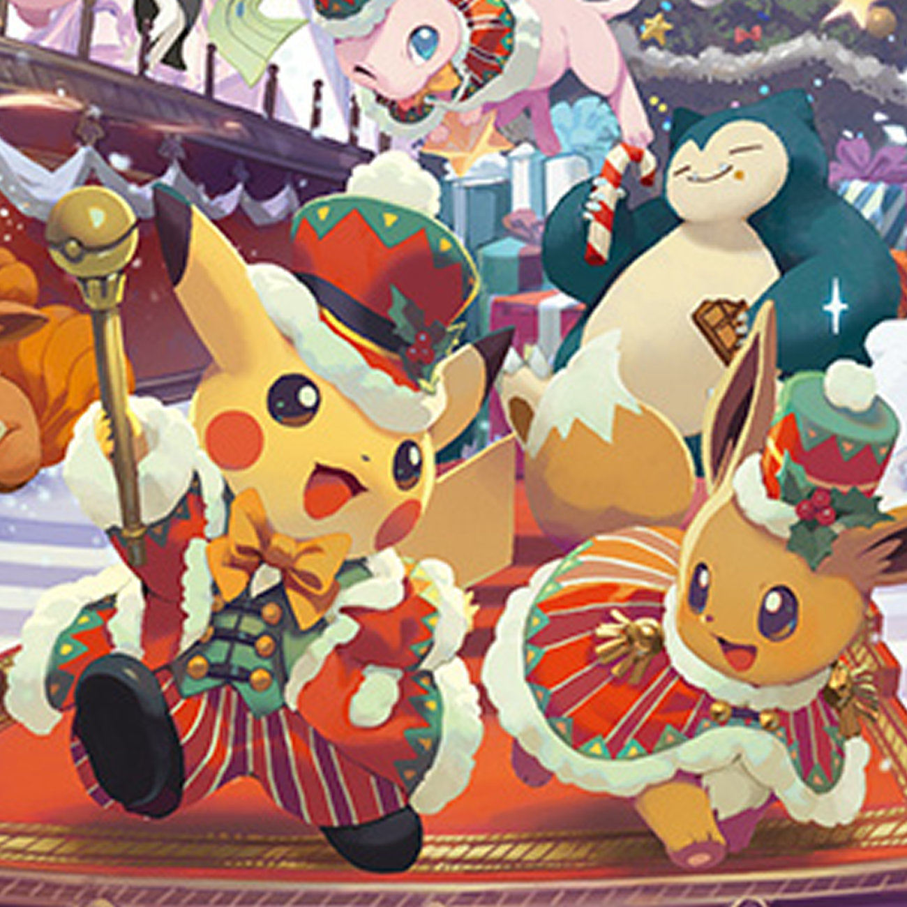 ポケモンの2018年クリスマスグッズ。ピカチュウとイーブイ