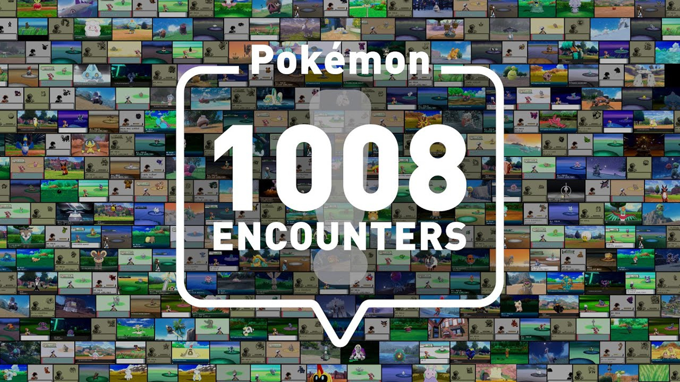 ポケモン、1000種類を突破した記念の映像。Pokemon 1008 ENCOUNTERS